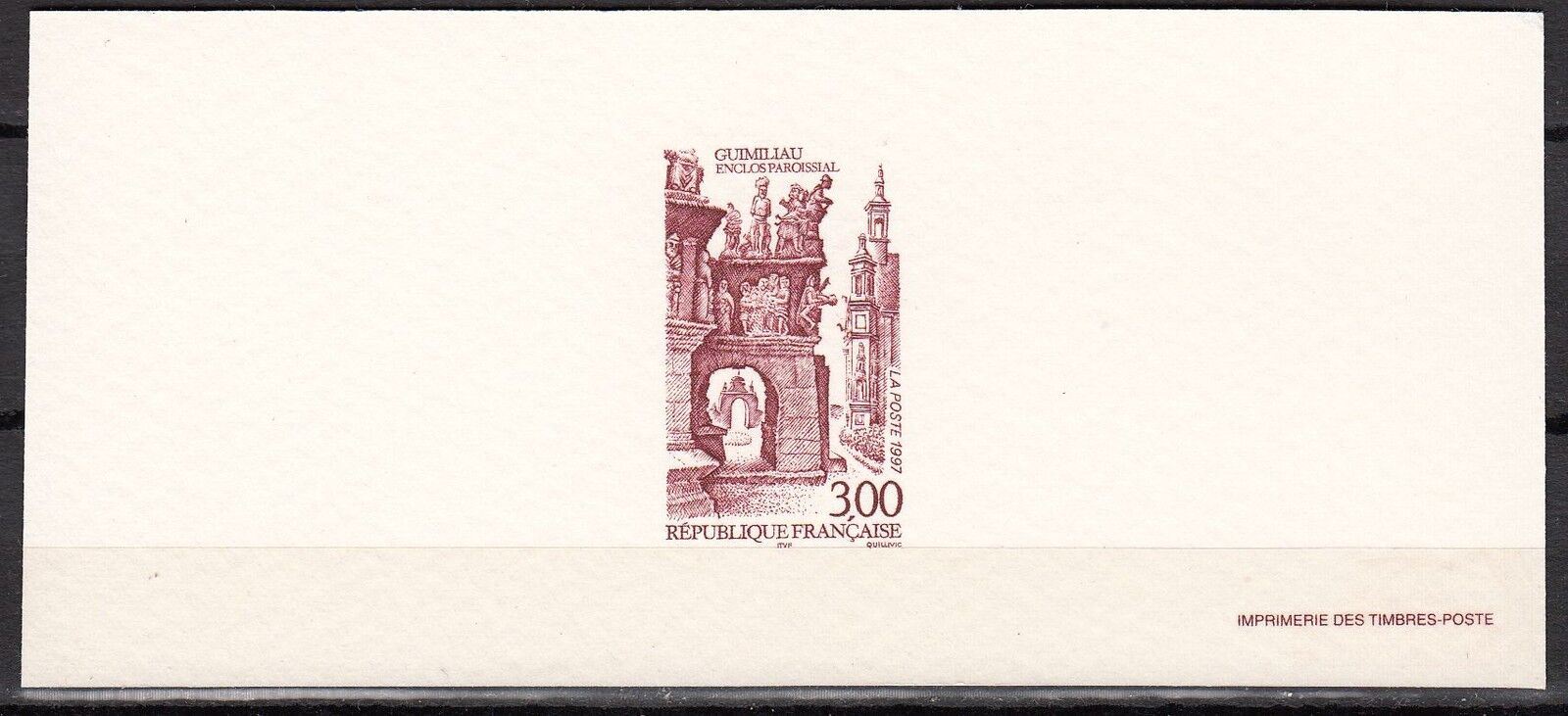 FRANCE GRAVURES DU TIMBRE N 3080 GUIMILIAU FINISTERE 401117337858