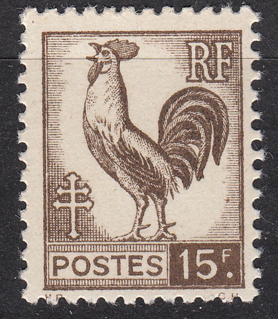 FRANCE TIMBRE N 647 SERIE D ALGER COQ 400620500728