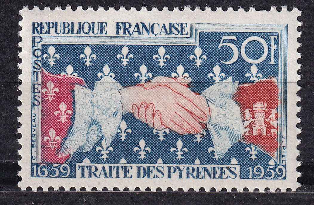 FRANCE TIMBRE NEUF N 1223 TRAITE DES PYRENEES SYMBOLE 404186588198