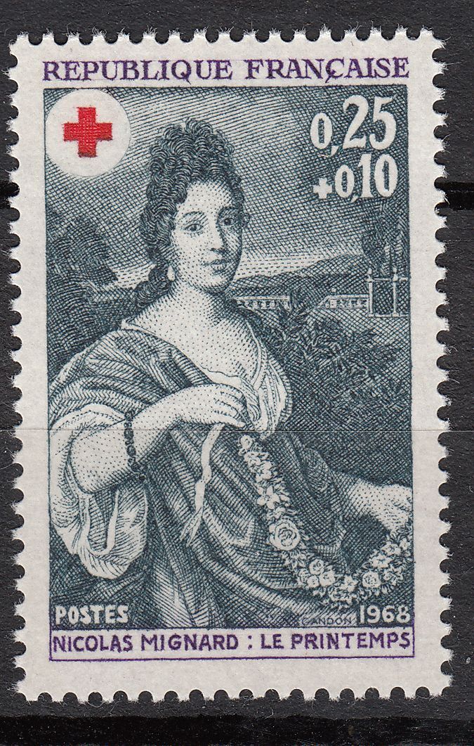 FRANCE TIMBRE NEUF N 1580 LE PRINTEMPS CROIX ROUGE 121908674028