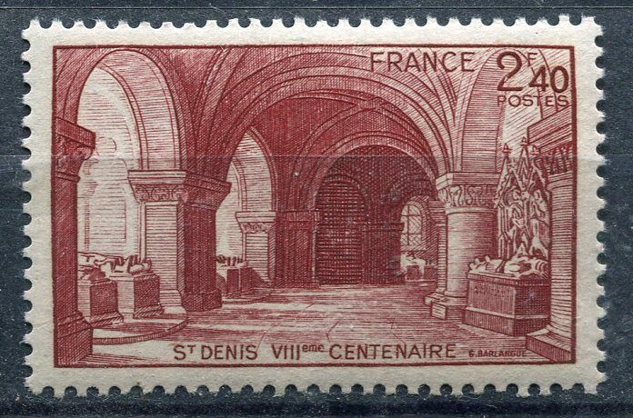 FRANCE TIMBRE NEUF N 661 TOMBEAUX DES ROIS DE FRANCE DANS LA CRYPTE 121053784328