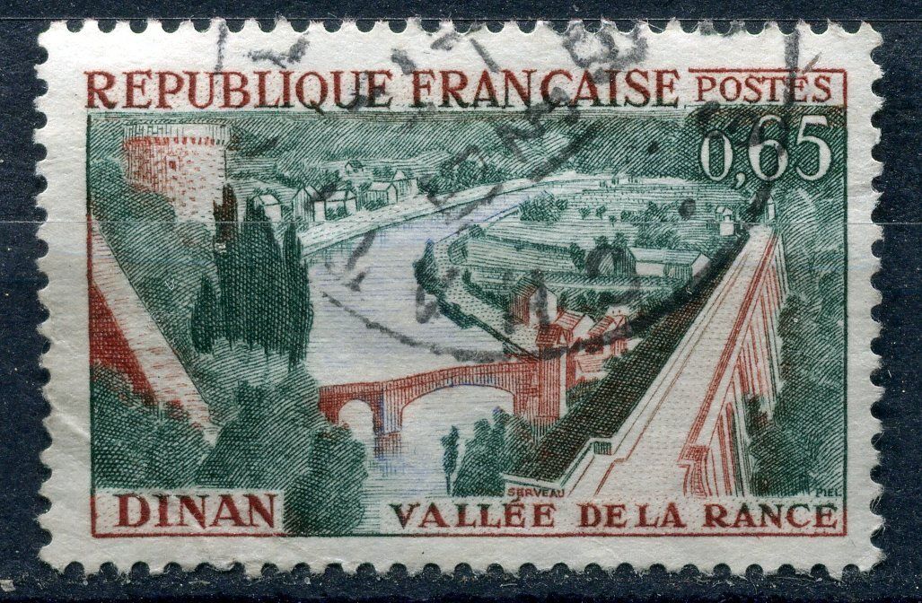 FRANCE TIMBRE OBL N 1315 DINAN VALLEE DE LA RANCE 110934688948