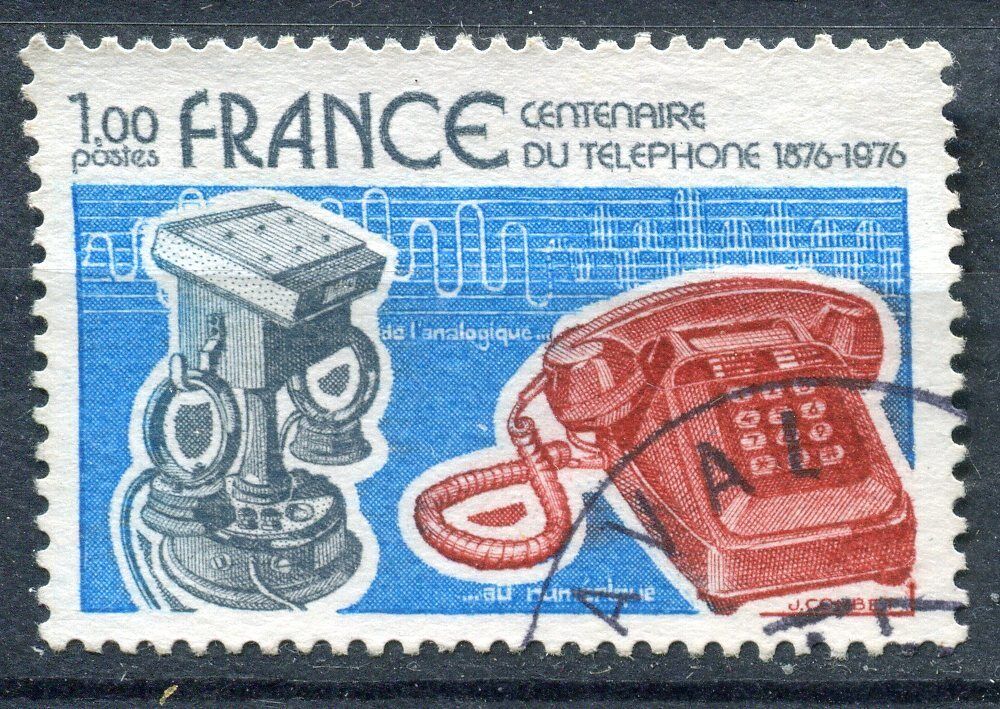 FRANCE TIMBRE OBL N 1905 PREMIERE LIAISON TELEPHONIQUE 110934047328