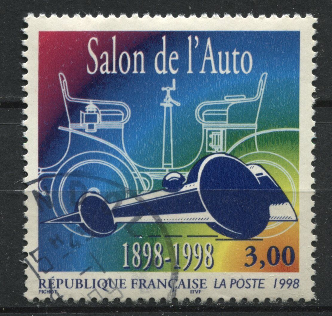 FRANCE TIMBRE OBL N 3186 CENTENAIRE DU SALON DE L ART VOITURE BOLIDE 120963462208