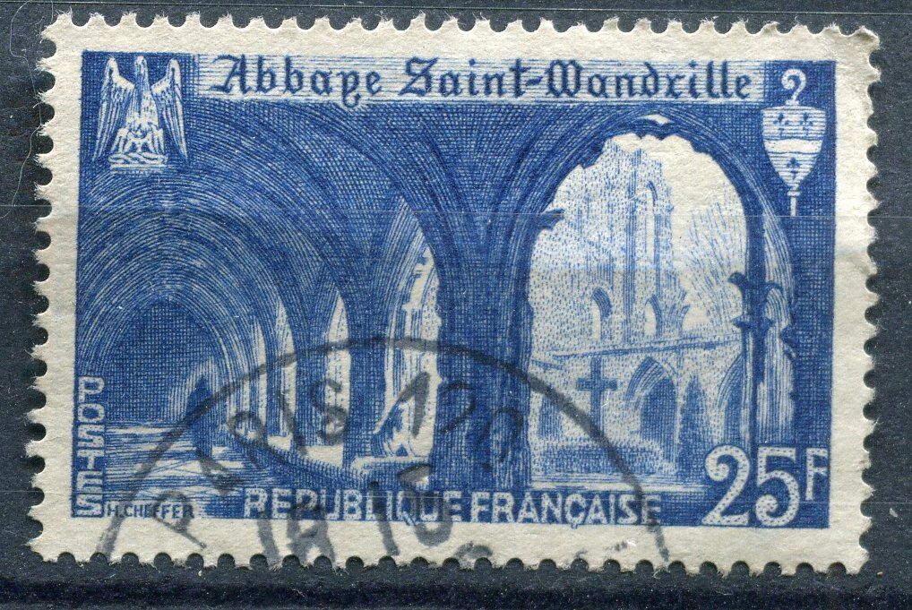 FRANCE TIMBRE OBL N 842 BBAYE DE SAINT WANDRILLE 120968958948