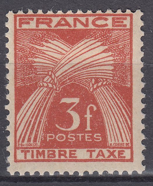 FRANCE TIMBRE TAXE NEUF N 83 TYPE GERBES 401657291578