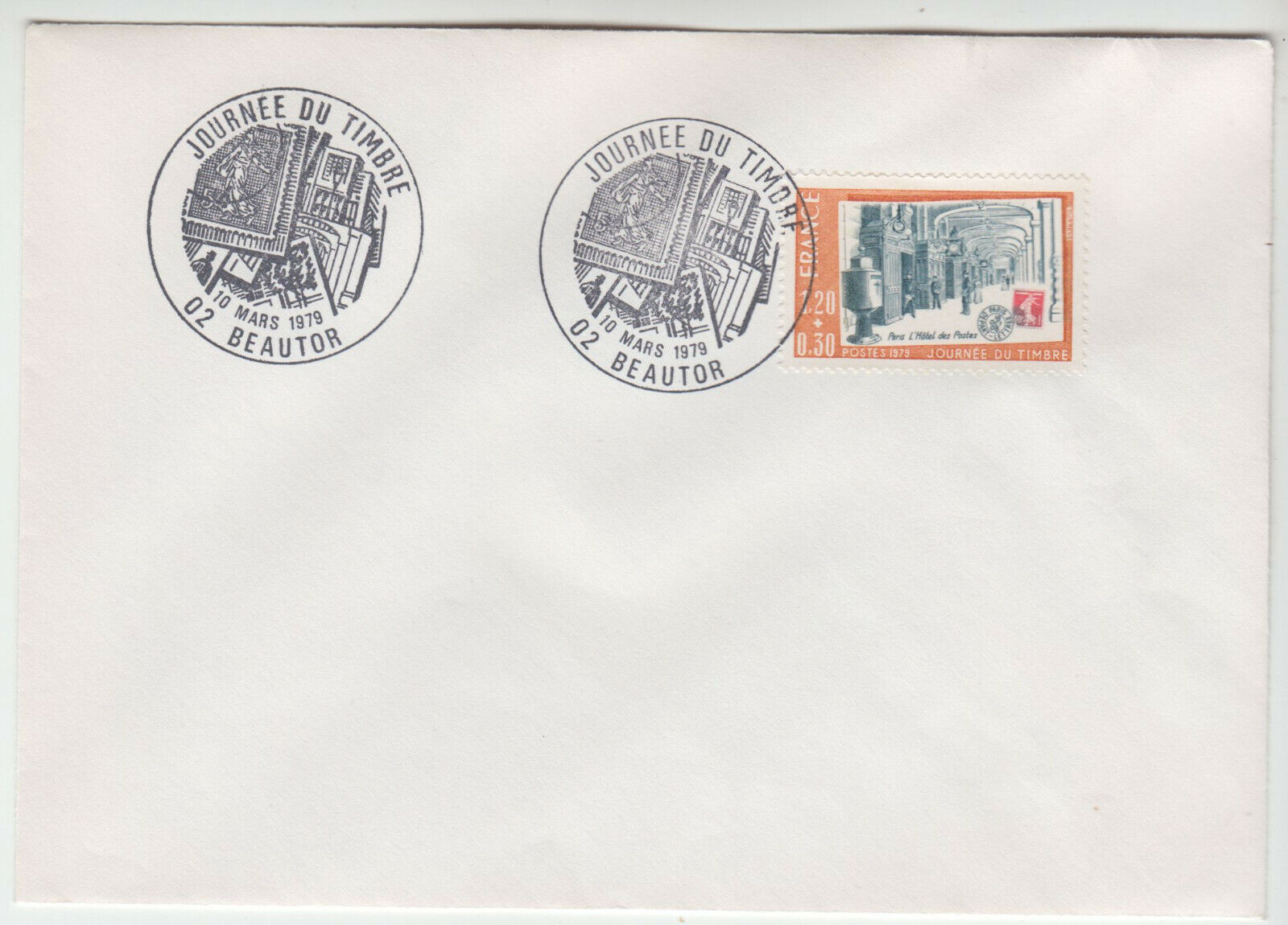 LETTRE BEAUTOR 1979 CACHET JOURNEE DU TIMBRE 124074937018