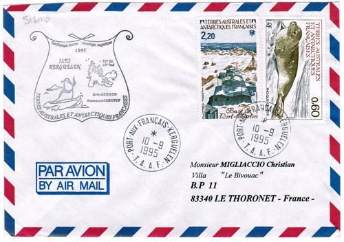 LETTRE TAFF PORT AUX FRANCAIS KERGUE A THORONET 1995 110618864748