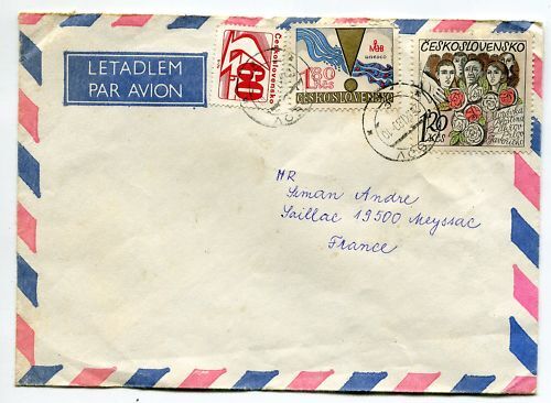 LETTRE Tchécoslovaquie POUR SAILLAS MEYSSAC