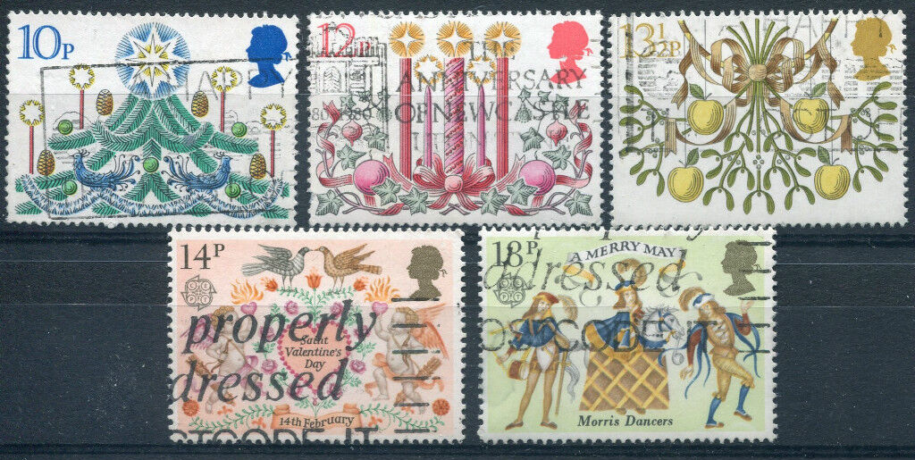 LOT SERIE TIMBRE ANGLETERRE THEME FETE 120818220438