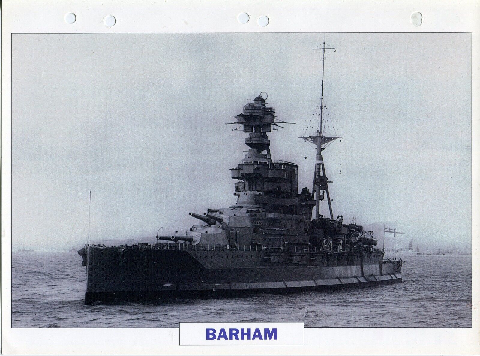 PHOTO BATEAU MILITAIRE 1941 ANGLETERRE BARHAM NAVIRE DE LIGNE CUIRASSE 121229084308