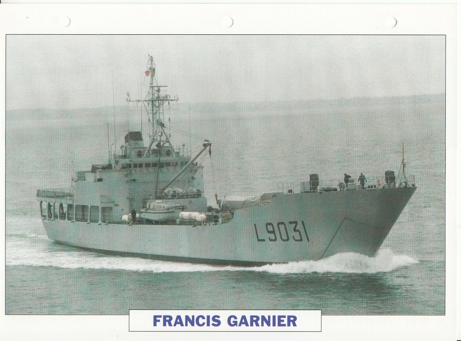 PHOTO BATEAU MILITAIRE BATIMENT DE TRANSPORT LEGER FRANCIS GARNIER FRANCE 1973 123769331248