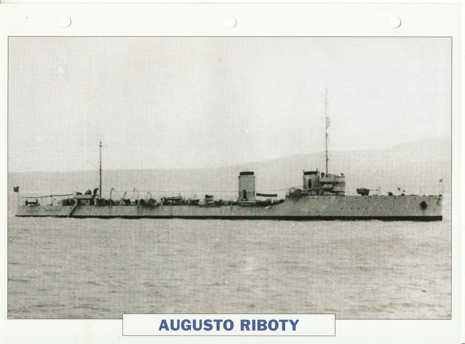 PHOTO BATEAU MILITAIRE CONTRE TORPILLEUR AUGUSTO RIBOTY ITALIE 1916 401767232898