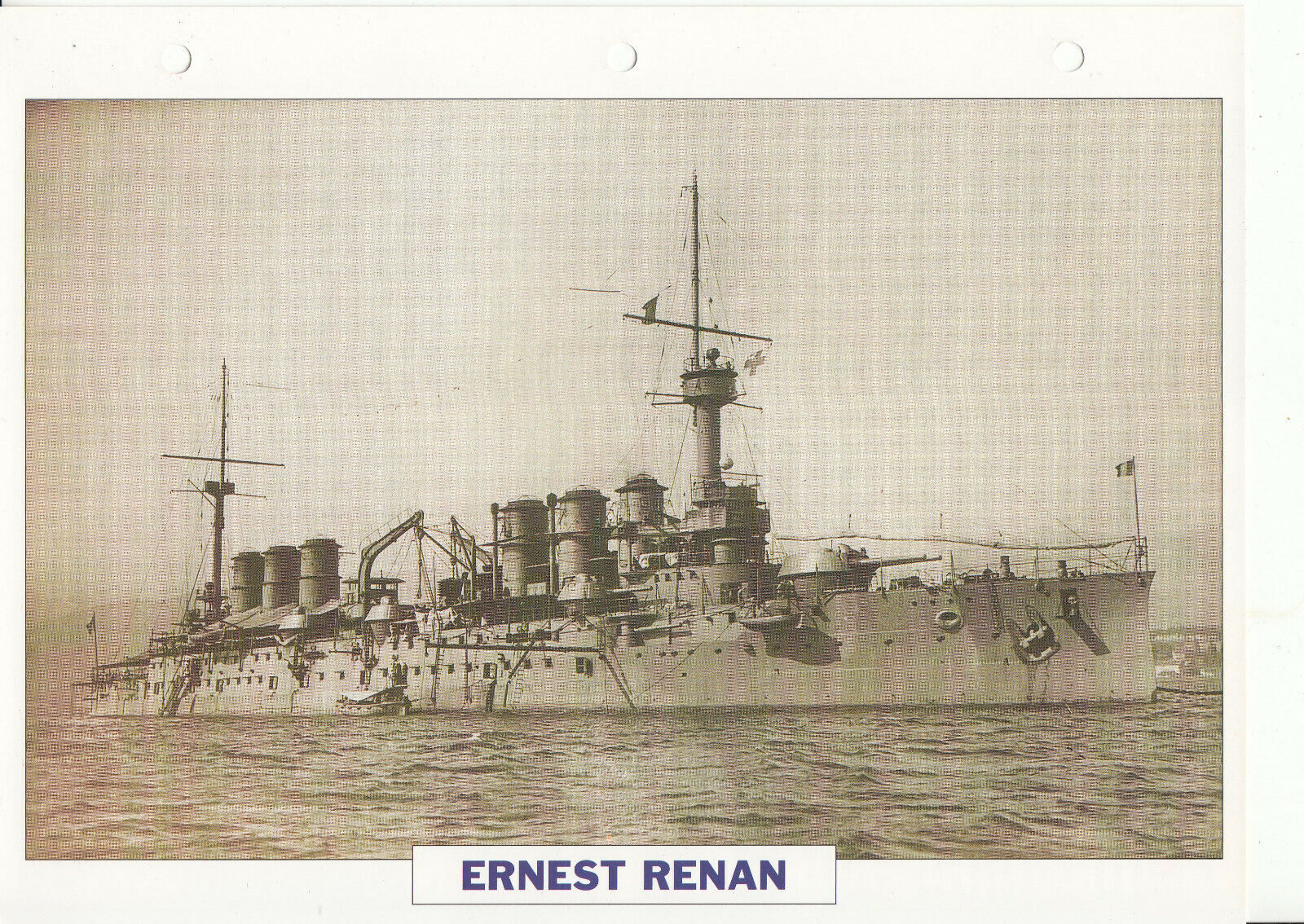 PHOTO BATEAU MILITAIRE CROISEUR ERNEST RENAN FRANCE 1906 123781392238