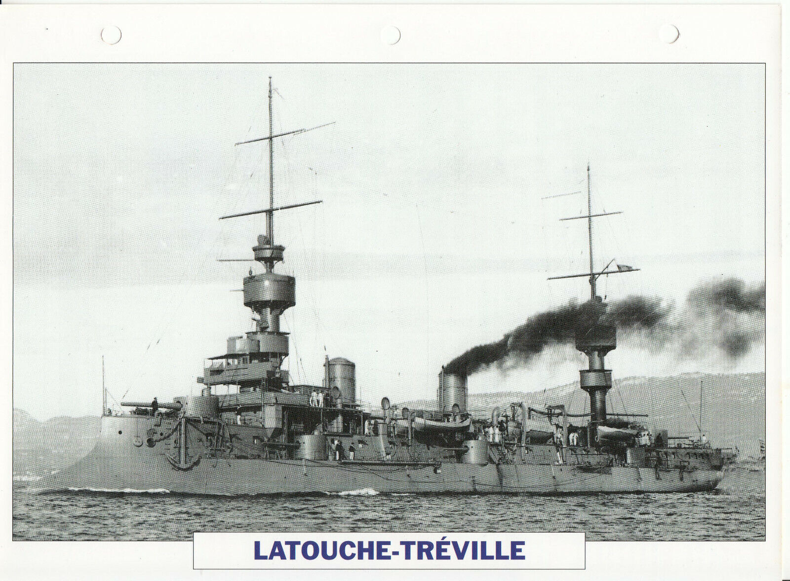 PHOTO BATEAU MILITAIRE CROISEUR LATOUCHE TREVILLE FRANCE 1892 123787028368