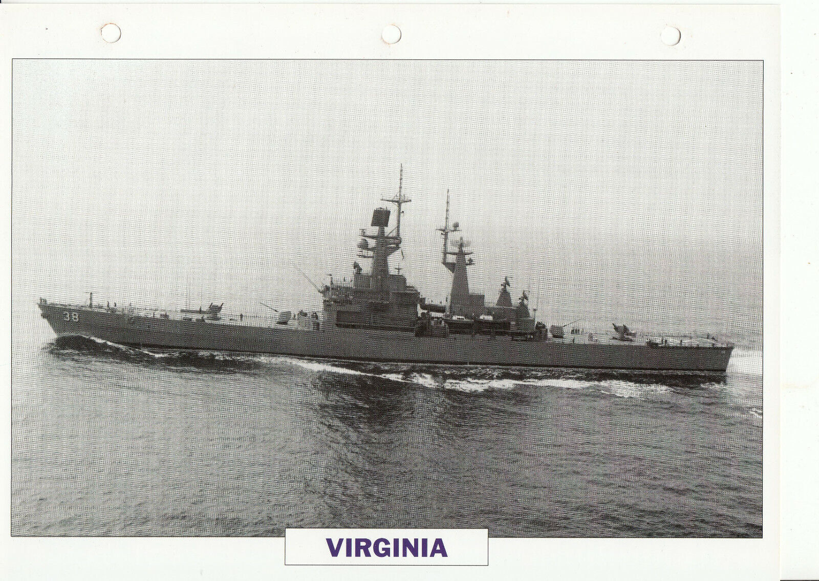 PHOTO BATEAU MILITAIRE CROISEUR VIRGINIA USA 1974 401774060938