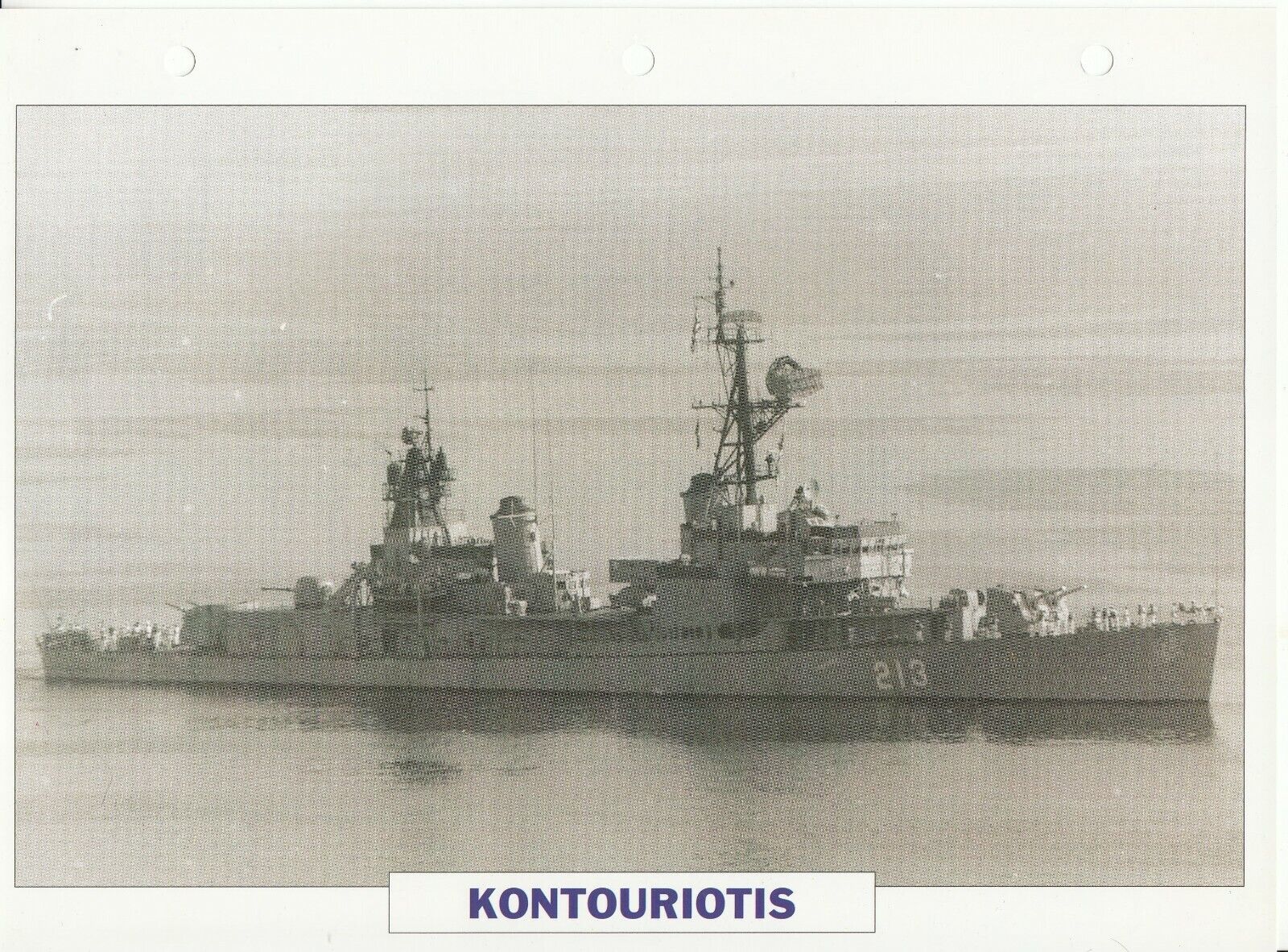 PHOTO BATEAU MILITAIRE DESTROYER KONTOURIOTIS GRECE 1945 401766674488