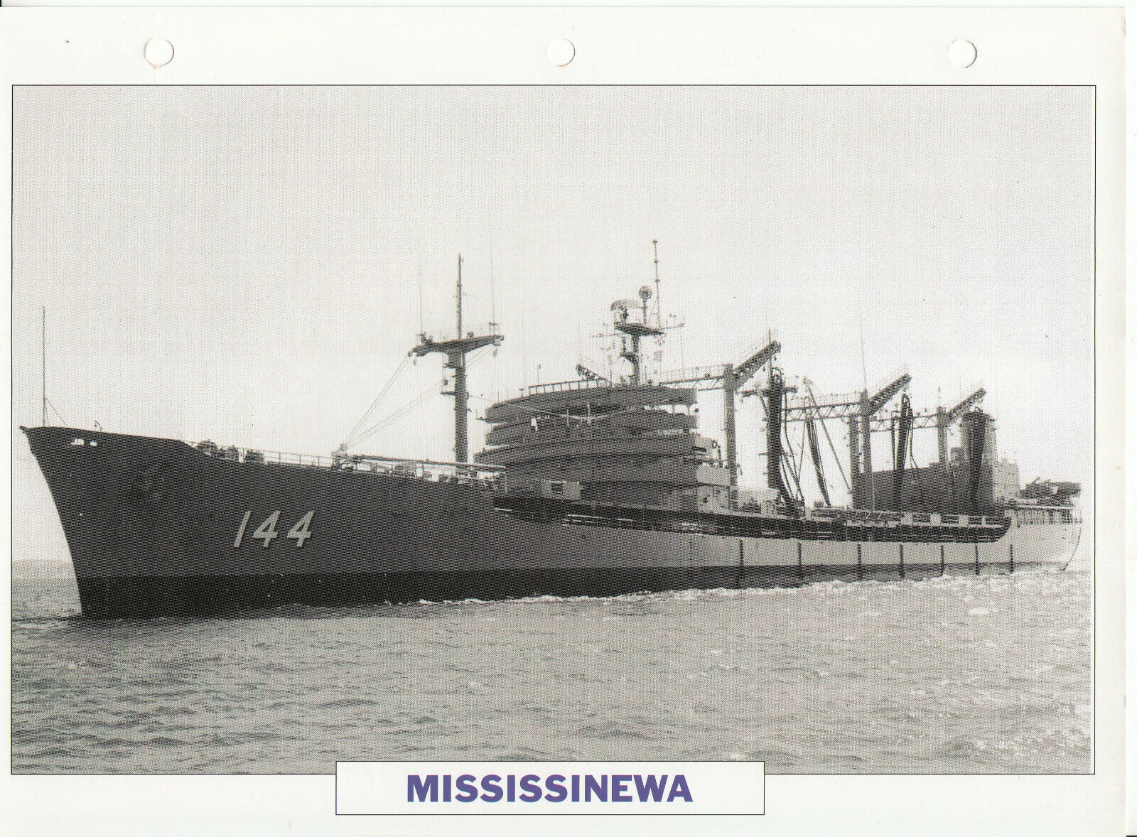 PHOTO BATEAU MILITAIRE DONNEES TECHNIQUES MISSISSINEWA USA 1954 401778981888