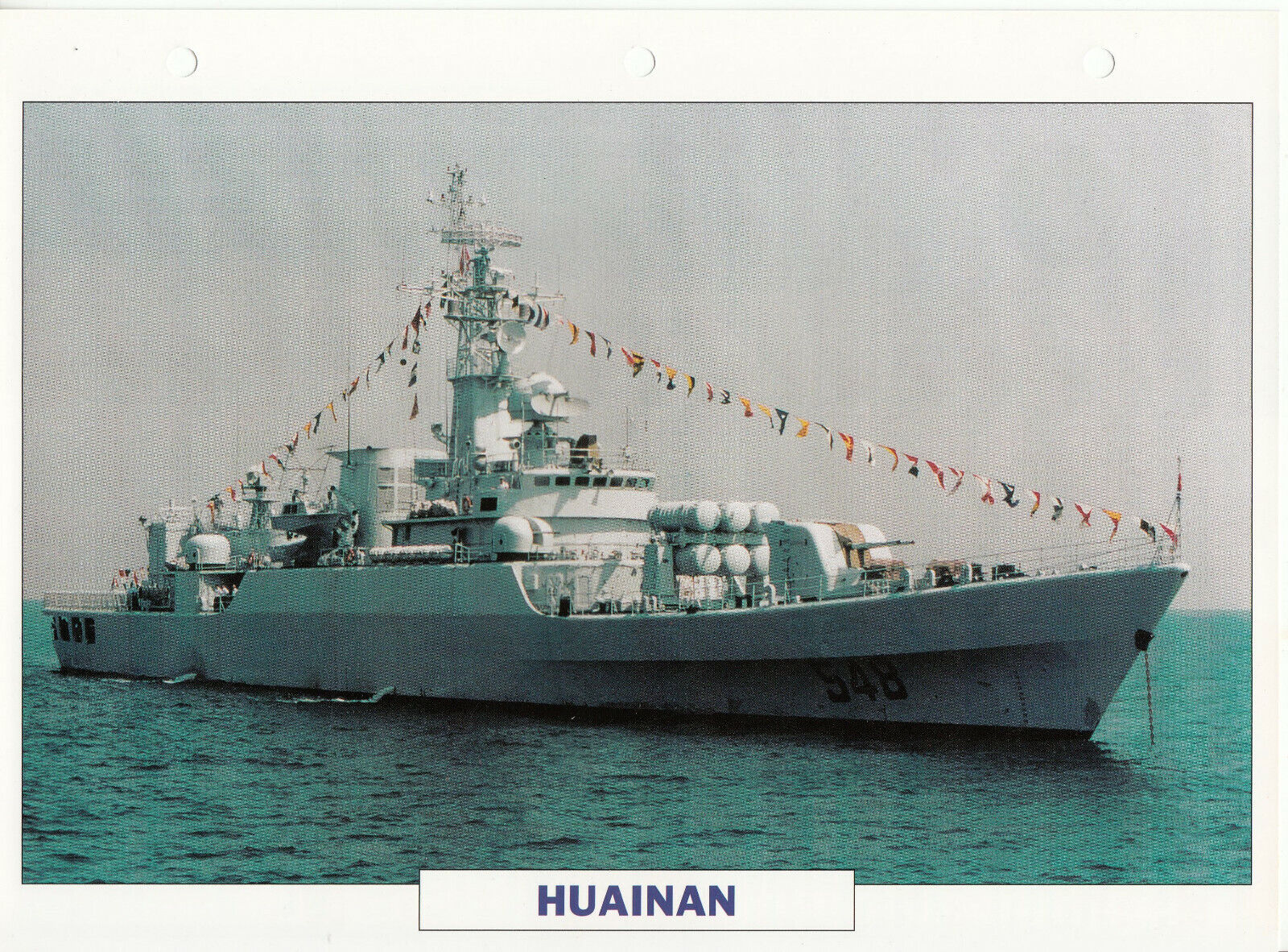 PHOTO BATEAU MILITAIRE FREGATE HUAINAN CHINE 1991 123775760198