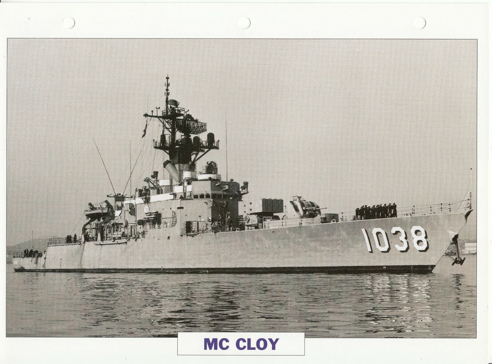 PHOTO BATEAU MILITAIRE FREGATE MC CLOY USA 1962 123792999668