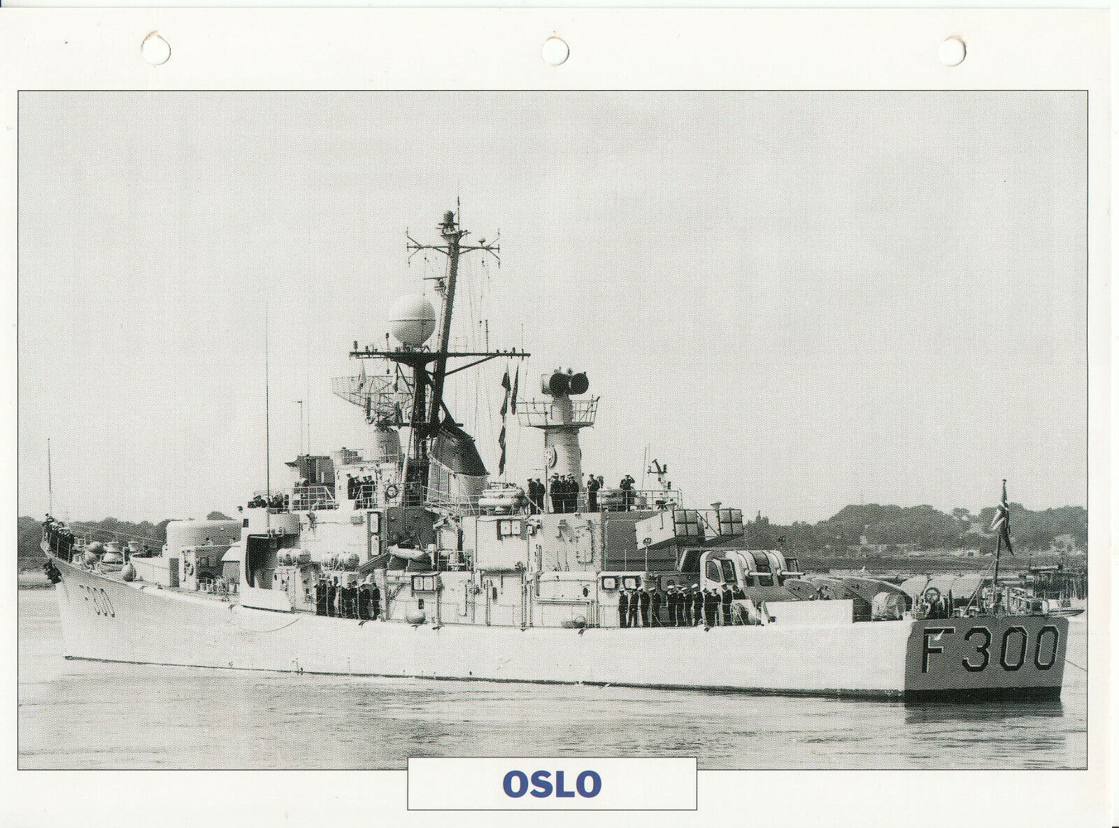 PHOTO BATEAU MILITAIRE FREGATE OSLO NORVEGE 1964 401783633598