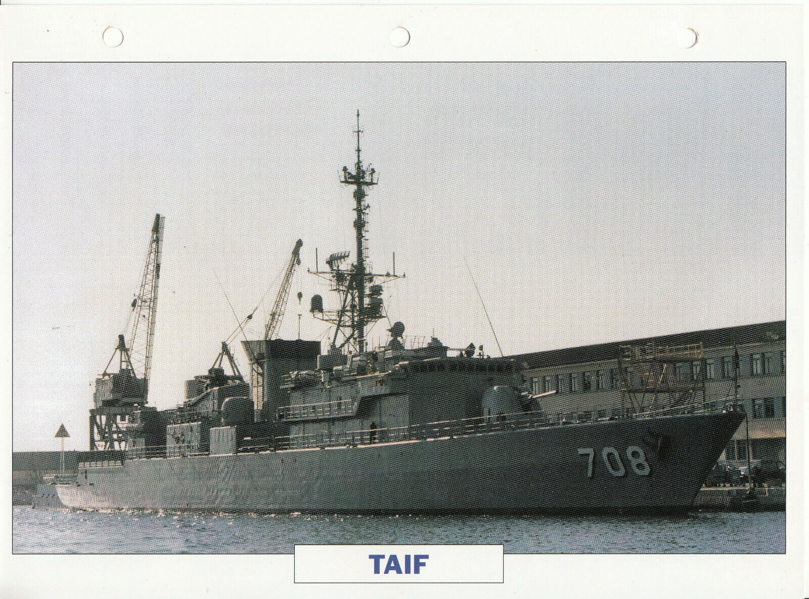 PHOTO BATEAU MILITAIRE FREGATE TAIF ARABIE SAOUDITE 1984 401783634968