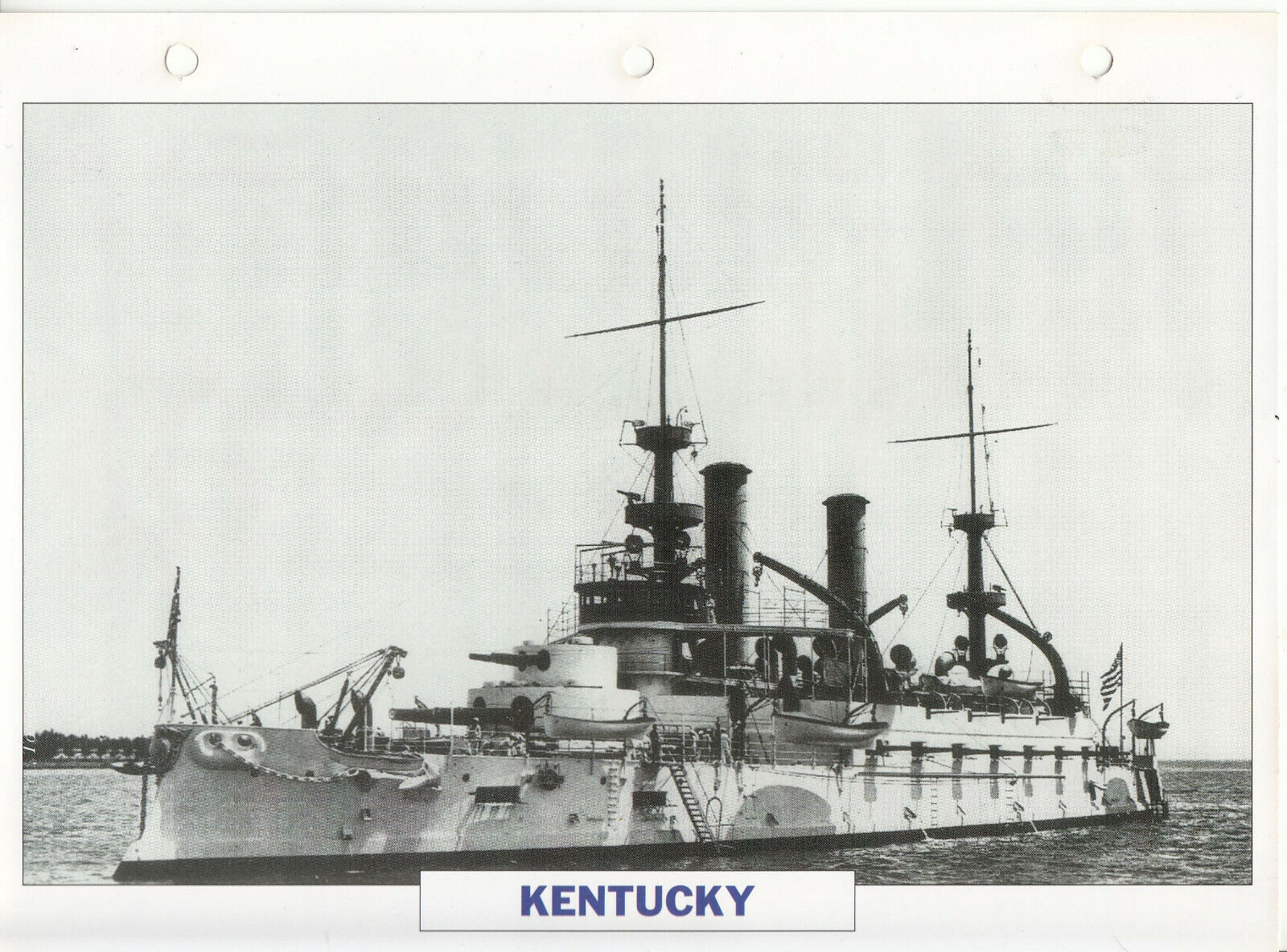 PHOTO BATEAU MILITAIRE NAVIRE DE LIGNE KENTUCKY USA 1898 123798114508