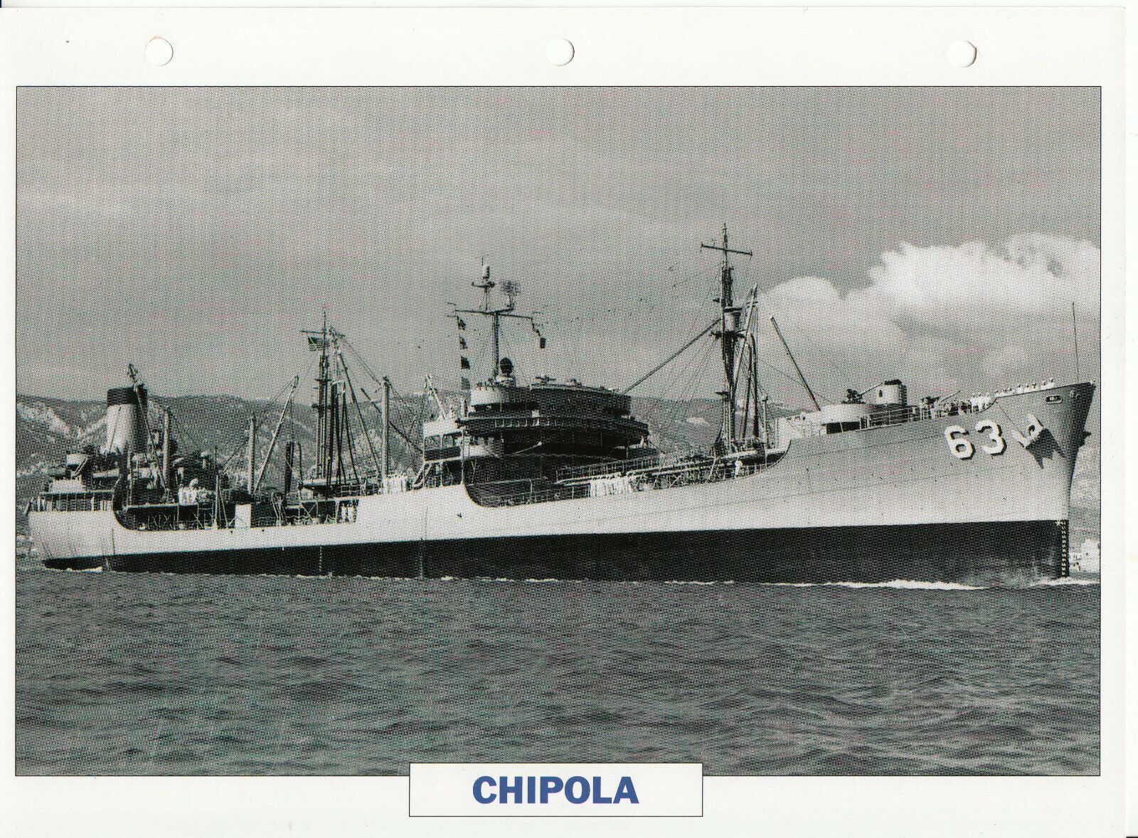 PHOTO BATEAU MILITAIRE PETROLIER CHIPOLA USA 1944 401778981898