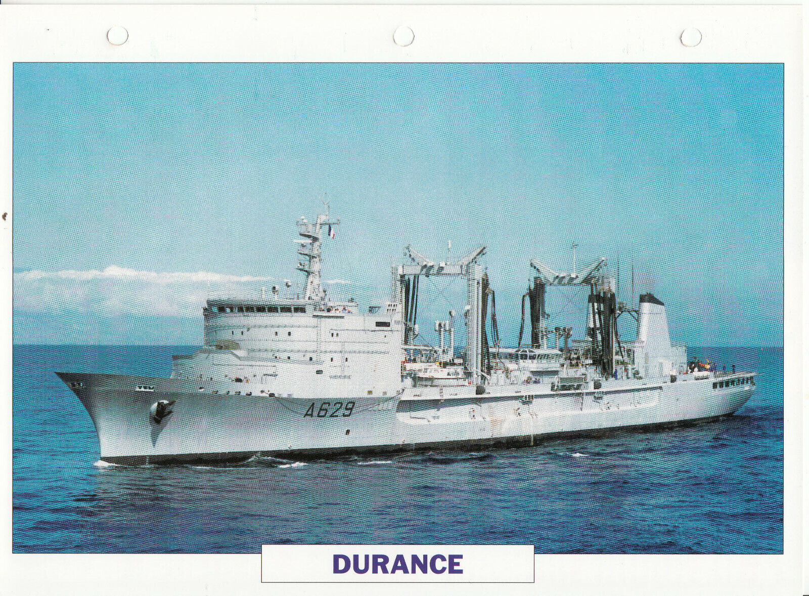 PHOTO BATEAU MILITAIRE PETROLIER RAVITAILLEUR DURANCE FRANCE 1985 401778981878