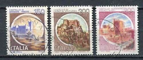 SERIE DE 3 TIMBRES MONUMENTS ITALIE 110709878988