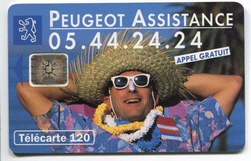 TELECARTE 120 PEUGEOT ASSISTANCE 110620813078