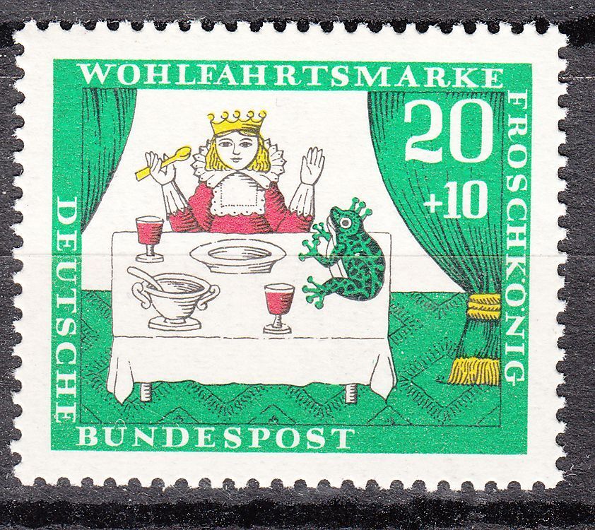 TIMBRE ALLEMAGNE NEUF N 381 LE ROI DES GRENOUILLES FRERES GRIMM 401253038648