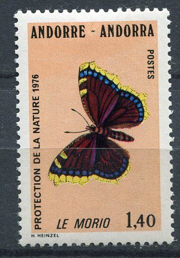 TIMBRE ANDORRE FRANCE NEUF N 259 PAPILLON MORIO 400741110888