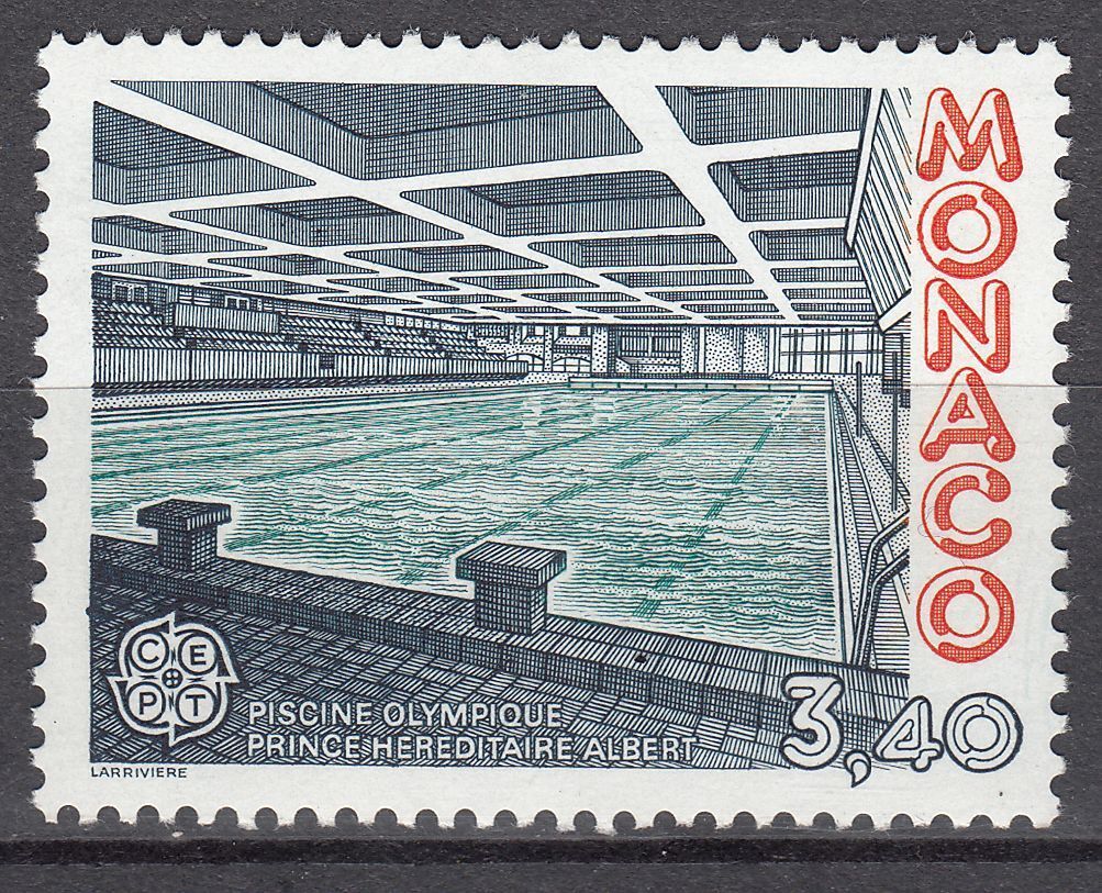 TIMBRE MONACO NEUF N 1566 PISCINE OLYMPIQUE PRINCE ALBERT 123509550538