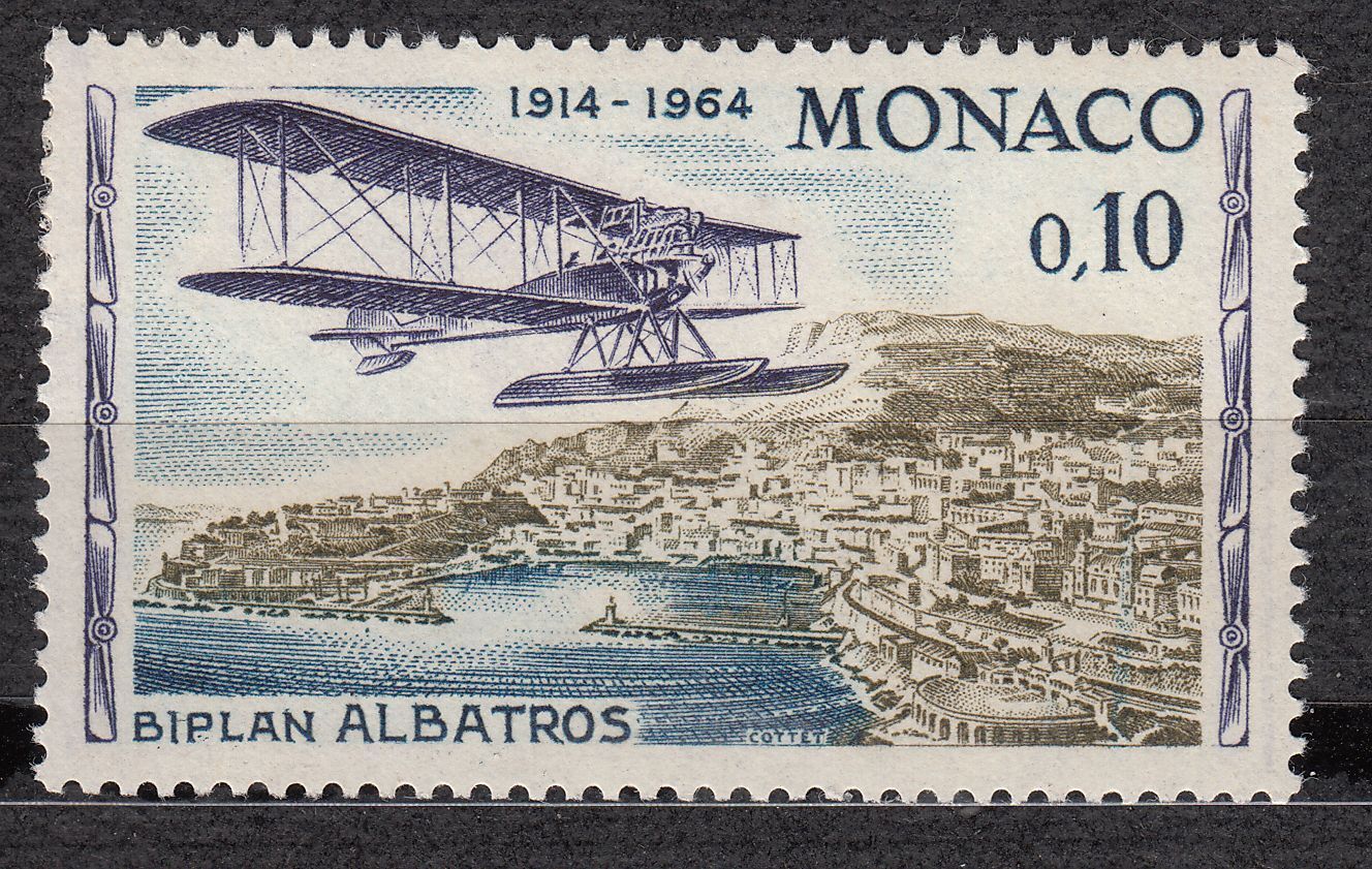 TIMBRE MONACO NEUF N 642 AVIATION BIPLAN ALBATROS 123109394658