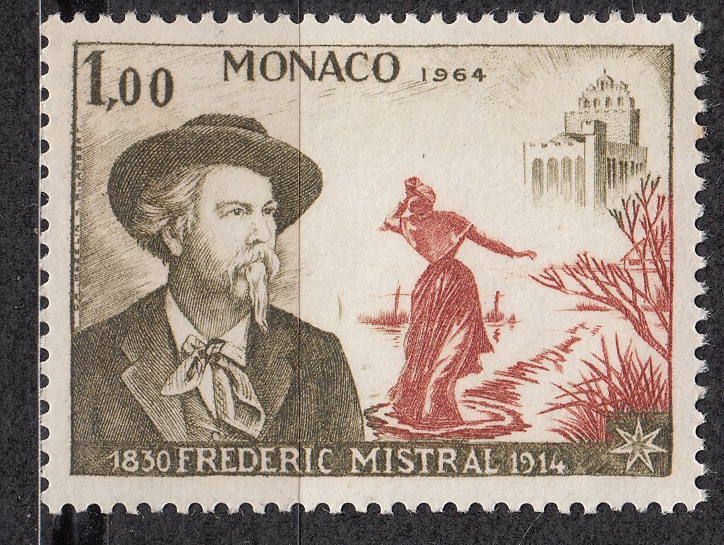 TIMBRE MONACO NEUF N 660 POETE FREDERIC MISTRAL 123176616528