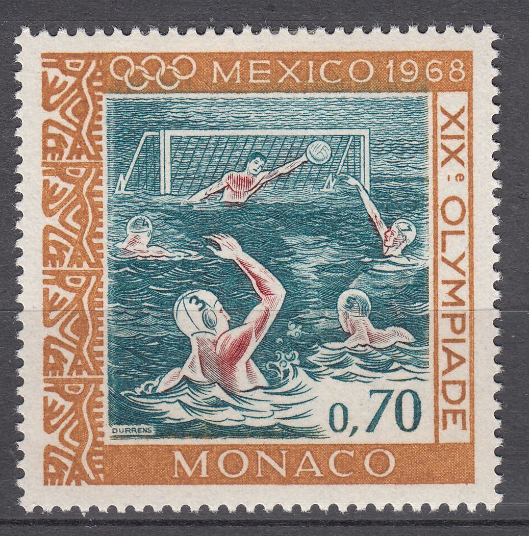 TIMBRE MONACO NEUF N 739 jeux olympique de mexico WATER POLO 123250464848