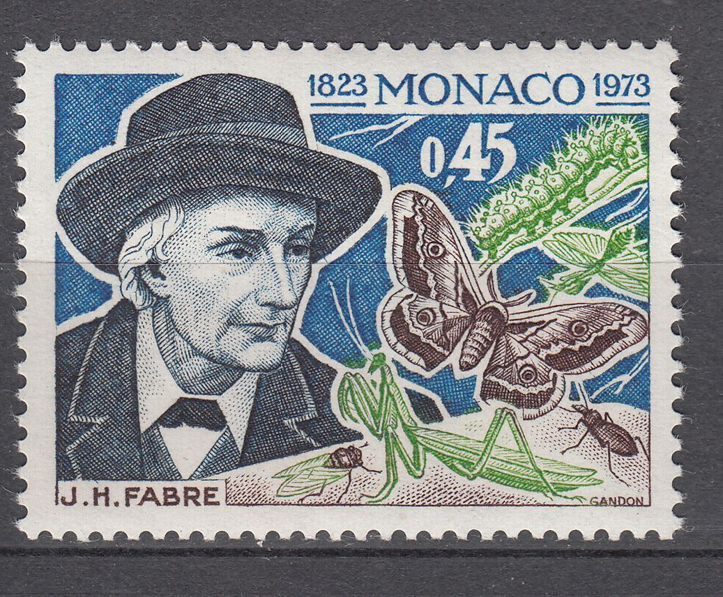 TIMBRE MONACO NEUF N 923 J H FABRE ENTOMOLOGISTE 123333891338