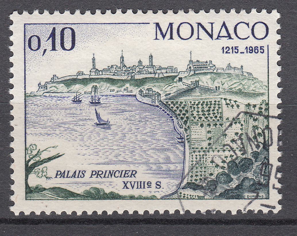 TIMBRE MONACO OBL N 677 PALAIS PRINCIER AU 18 SIECLE 123185357838