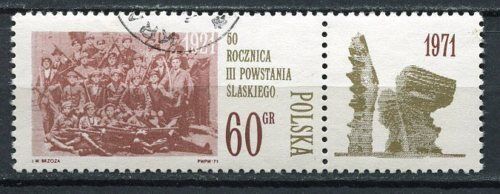 TIMBRE POLSKA 50 ANNIVERSAIRE DU 3 SOULEVEMENT SILESI 110637201268