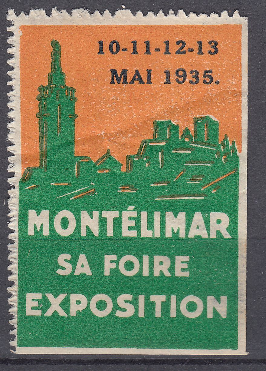 TIMBRE VIGNETTE MONTELIMAR SA FOIRE EXPOSITION DU 10 13 MAI 1935 401651969078