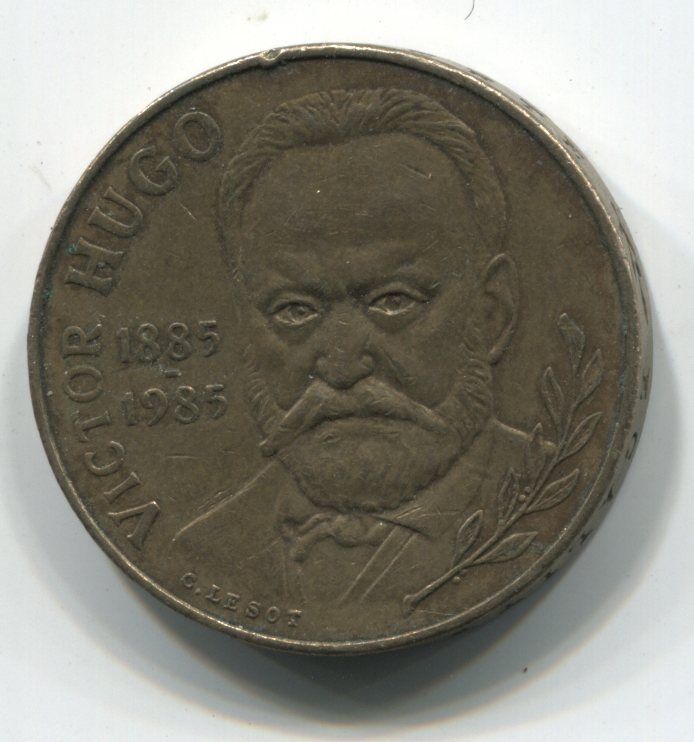 10 FRANCS VICTOR HUGO 1985 COMMEMORATIVE 120910135689