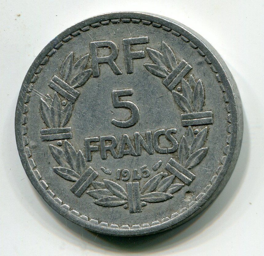 5 FRANCS LAVRILLIER 1945 9 OUVERT 110613379209