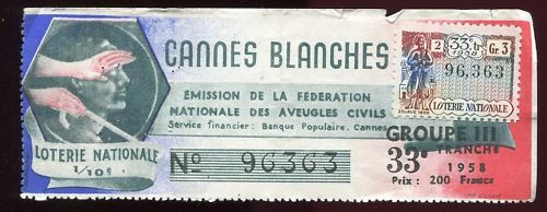 BILLET LOTERIE CANNES BLANCHES ZOUAVES 1856 120685394759