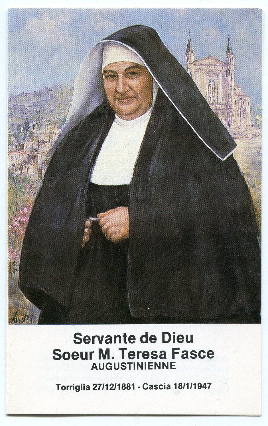 CANIVET PRIEREDE DIEU SOEUR M TERESA FASCE AUGUSTINIENNE 121157325099