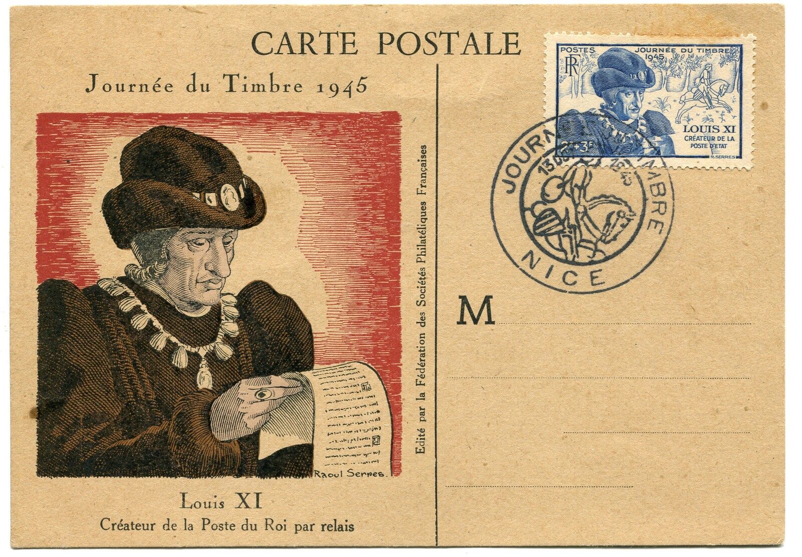 CARTE MAXIMUM 1945 FDC JOURNEE DU TIMBRE NICE 400331056939