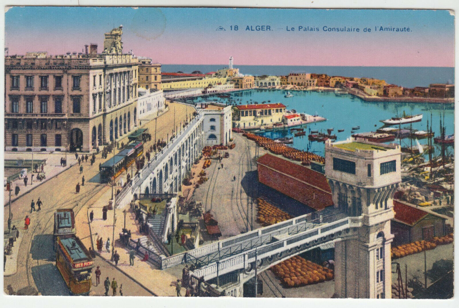 CARTE POSTALE ALGER LE PALAIS CONSULAIRE DE L AMIRAUTE 402905771089