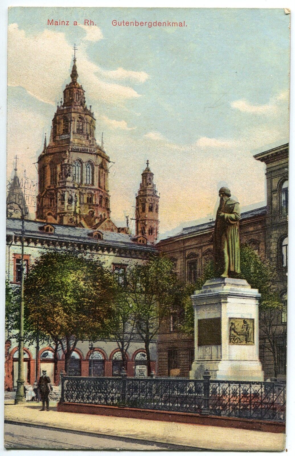 CARTE POSTALE ALLEMAGNE MAINZ A RH GUTENBERGDENKMAL 400720166719