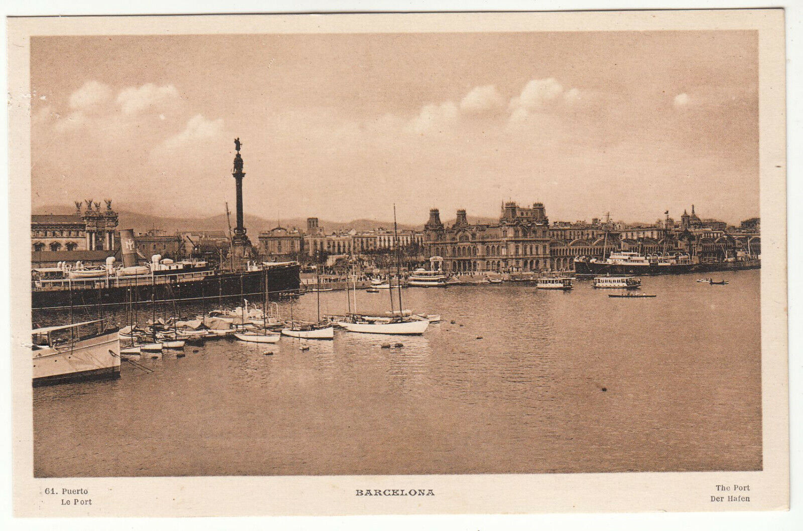 CARTE POSTALE BARCELONA PUERTO LE PORT DE BARCELONE 124011748959