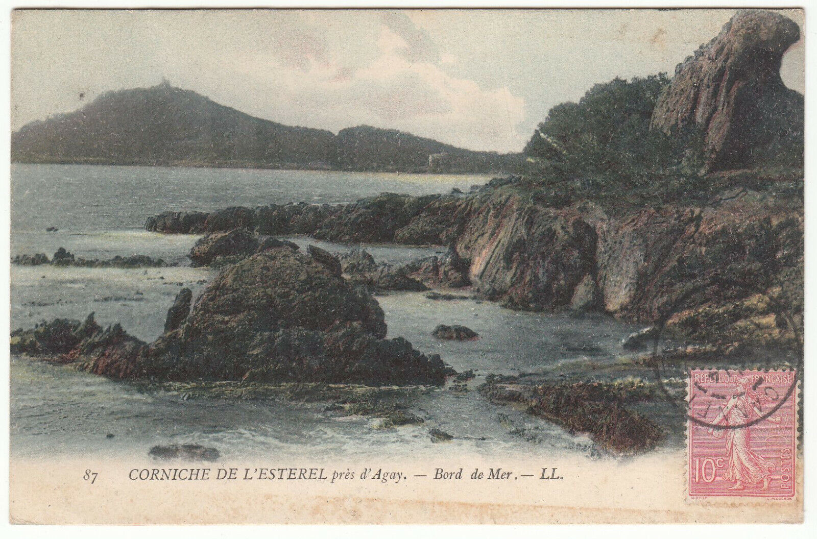 CARTE POSTALE CORNICHE DE L ESTEREL PRES D AGAY BORD DE MER 401952787999